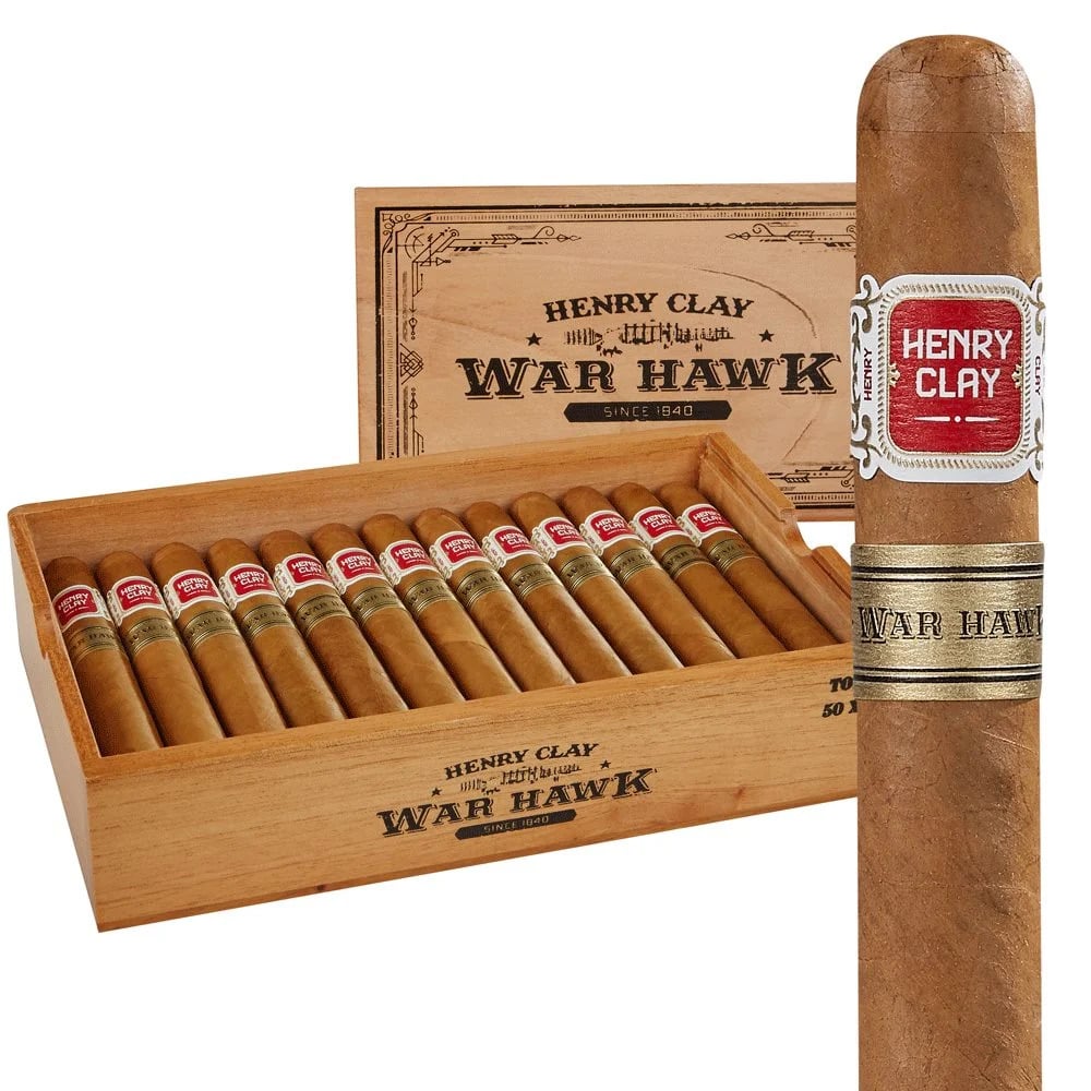 Henry Clay Warhawk Robusto Empty Wooden Cigar Box – 12⅜ X 6 X 2⅝ – Honduras